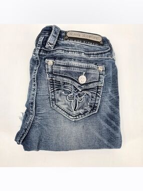 Rock Revival Tallis Mid Rise Ankle Skinny Jean Womens Size 29 Medium Wash Denim